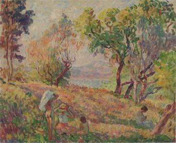 Girls in a landscape Artwork by Henri Lebasque