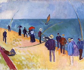Line Fishermen at Saint-Adresse Artwork by Raoul Dufy