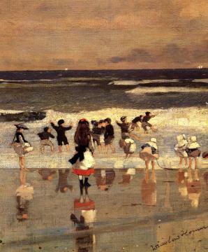 Beach Scene Artwork by Winslow Homer