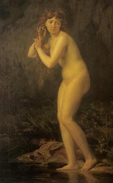 A Bathing Nude Artwork by Jules Joseph Lefebvre