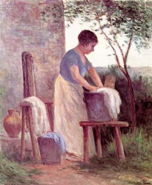 Laundress Artwork by Maximilien Luce