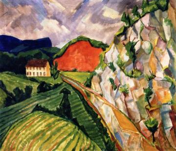 Red Quarry Artwork by Erich Heckel