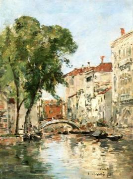 Small Canal in Venice Artwork by Eugène-Louis Boudin