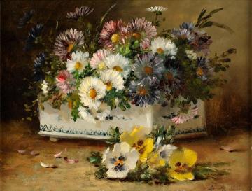 Flowers Artwork by Eugene Henri Cauchois