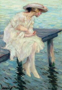 Evening By The Lake Artwork by Edward Cucuel