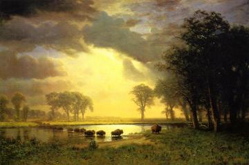 The Buffalo Trail Artwork by Albert Bierstadt