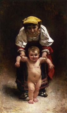 First Steps Artwork by Léon Joseph Florentin Bonnat