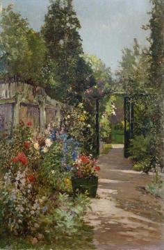 The Summer Garden Artwork by Alfred Fontville de Breanski