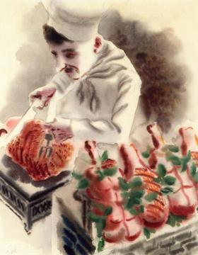 The Cook Artwork by George Grosz