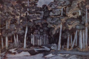 Moonlit Night Artwork by Nikolai Krymov