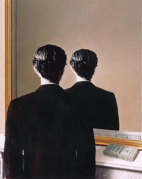 La Reproduction Interdite Artwork by Rene Magritte