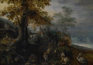 Landscape with Animals Artwork by Roelant Savery
