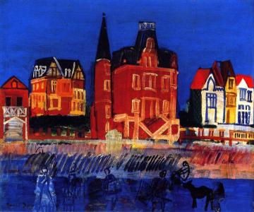 Houses in Trouville Artwork by Raoul Dufy
