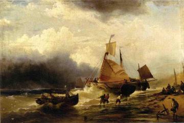 On the Beach at Digby Artwork by Edward Moran