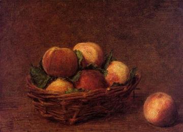 Still Life with Peaches Artwork by Henri Fantin-Latour