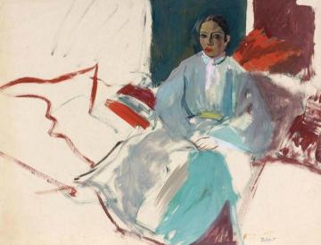 Woman Sitting Artwork by Edy Legrand