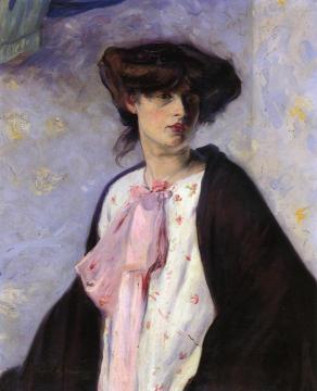 Woman with a Pink Bow Artwork by Alfred Henry Maurer