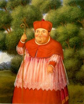 Bishop in the Woods Artwork by Fernando Botero