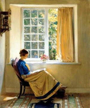 Morning Sun Artwork by Harold Knight