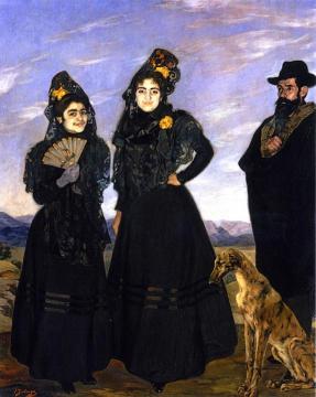 My Uncle And My Cousins Artwork by Ignacio Zuloaga y Zabaleta