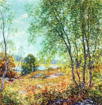Passing Summer Artwork by Willard Leroy Metcalf