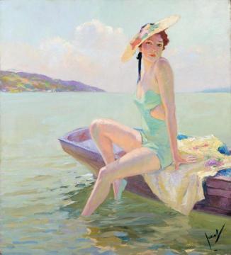 The Bathing Hour Artwork by Edward Cucuel