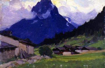 Valloire, Haute-Savoie, France Artwork by Clarence Gagnon