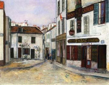 Mother Catherine's Restaurant in Montmartre Artwork by Maurice Utrillo