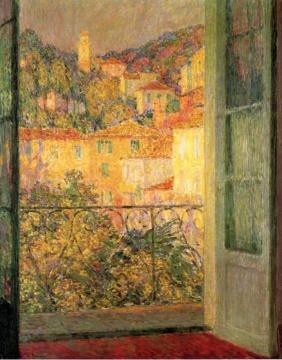 La Fenêtre du Midi, Villefranche-sur-mer Artwork by Henri Le Sidaner
