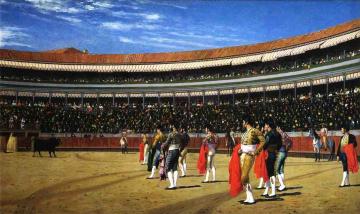 The Entrance of the Bull Artwork by Jean Leon Gerome