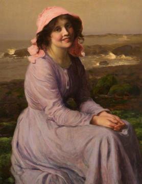 A Fisherman's Daughter Artwork by Thomas Edwin Mostyn