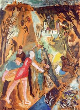 The Pleasure of Fishing Artwork by Francis Gruber