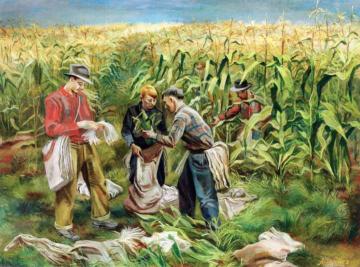 Cornfield, 1941 Artwork by Joe Jones