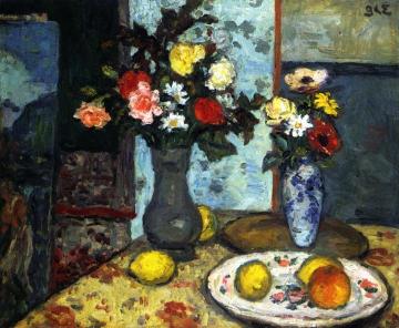 Flowers and Fruit Artwork by Georges D'espagnat