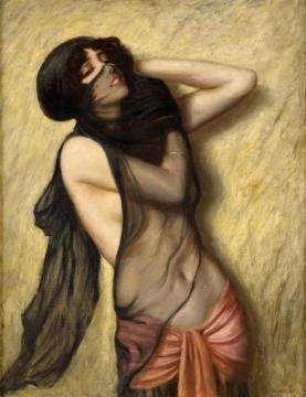 Dancer With Veil Artwork by Marcel René Herrfeldt
