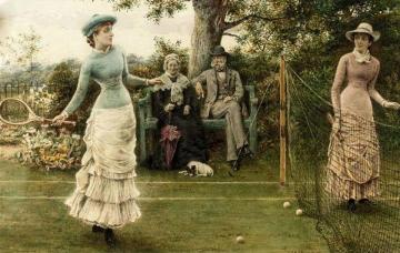A Game Of Tennis Artwork by George Goodwin Kilburne