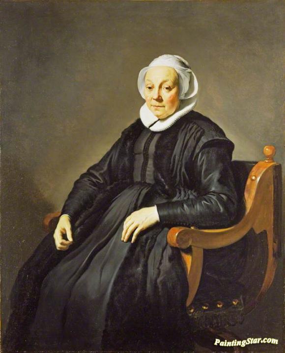 Portrait of an Elderly Woman Artwork by Jacob Adriaensz Backer