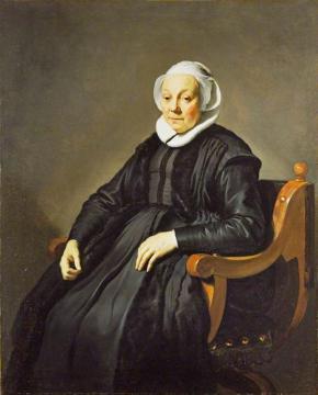Portrait of an Elderly Woman Artwork by Jacob Adriaensz Backer