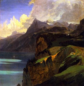 Lake Lucern, Uri-Rostock Artwork by Alexandre Calame