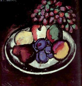 Still Life with Grapes Artwork by Ilya Mashkov