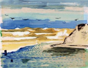 Lupowmündung Artwork by Hermann Max Pechstein