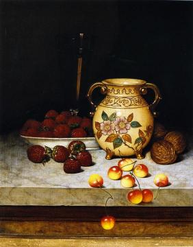 Still Life With Queen Anne Cherries Artwork by William Mason Brown