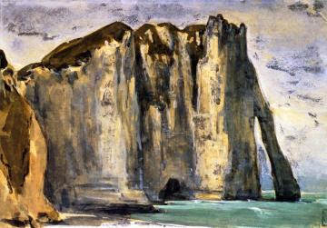 Cliffs of Étretat Artwork by Eugène Delacroix