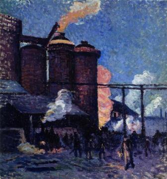 Blast Furnaces in Charleroi Artwork by Maximilien Luce