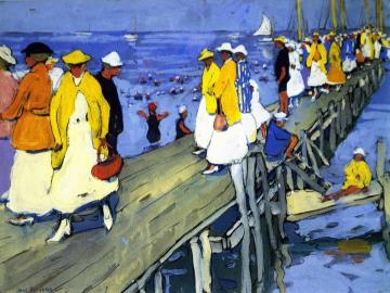 The Landing Pier, Edgertown Artwork by Jane Peterson