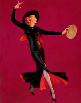 Tambourine Dancer Artwork by Edward Mason Eggleston