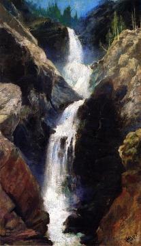 Mary's Veil, A Waterfall In Utah Artwork by Thomas Moran