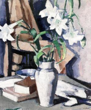 White Lilies Artwork by Samuel John Peploe