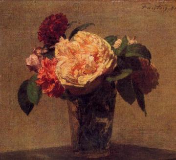 Flowers In A Vase Artwork by Henri Fantin-Latour
