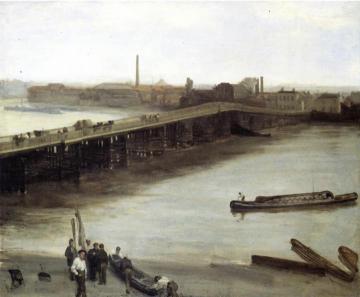 Brown and Silver: Old Battersea Bridge Artwork by James Abbott McNeill Whistler